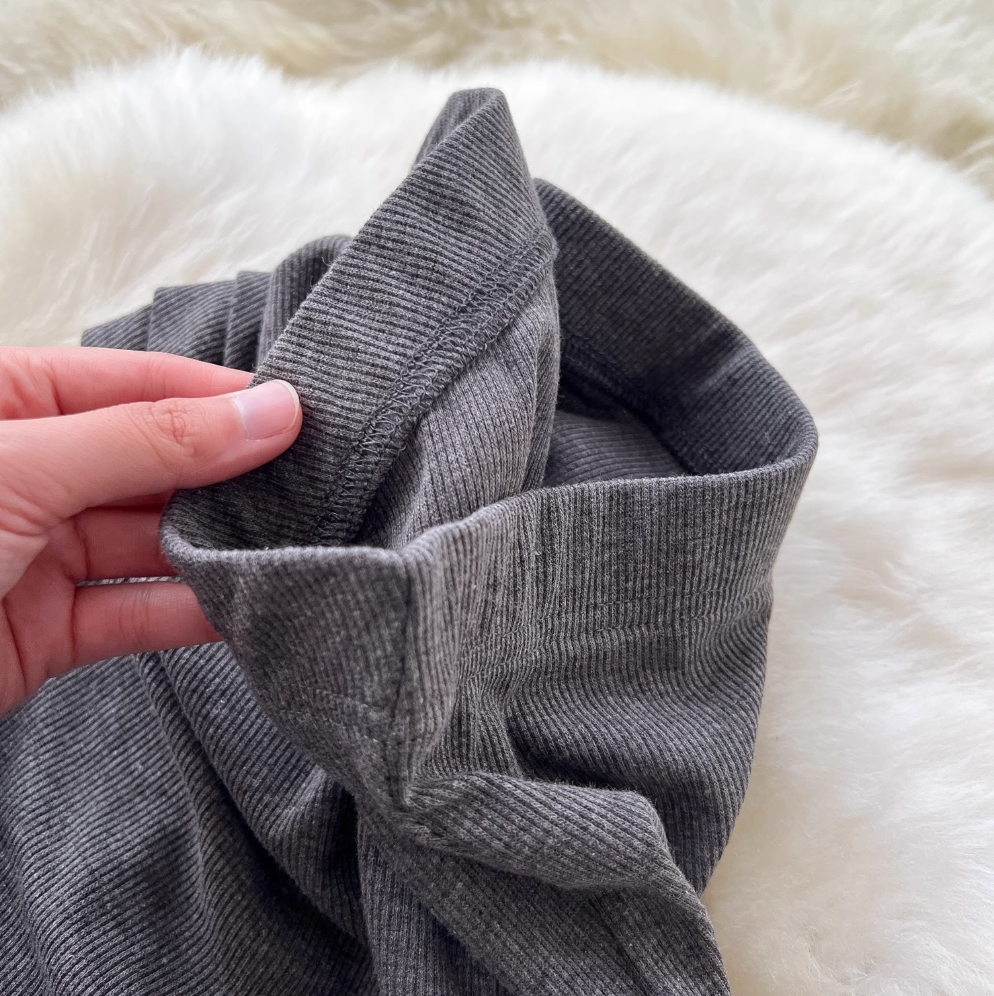 Slim-fit Solid Color Split Skirt