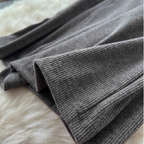 Slim-fit Solid Color Split Skirt