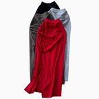 Slim-fit Solid Color Split Skirt