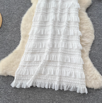 Fairy White Layered Chiffon Slip Dress