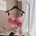 Beaded 3D Flower Padded Camisole