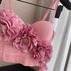 Beaded 3D Flower Padded Camisole