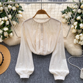Sweetie Hollowed Embroidery Shirt