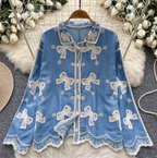Vintage Embroidered Single-breasted Shirt