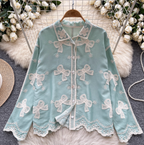 Vintage Embroidered Single-breasted Shirt
