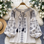 Sweetie Flared Sleeve Embroidered Shirt