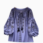 Sweetie Flared Sleeve Embroidered Shirt