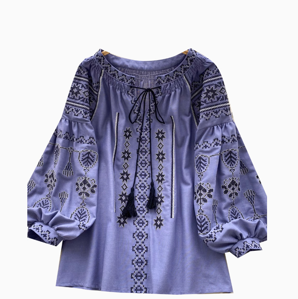 Sweetie Flared Sleeve Embroidered Shirt