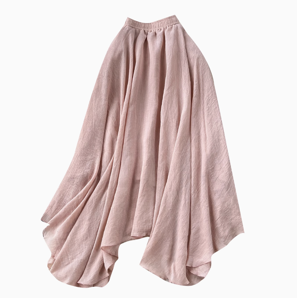 Niche Solid Color A-line Skirt