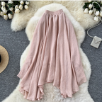 Niche Solid Color A-line Skirt