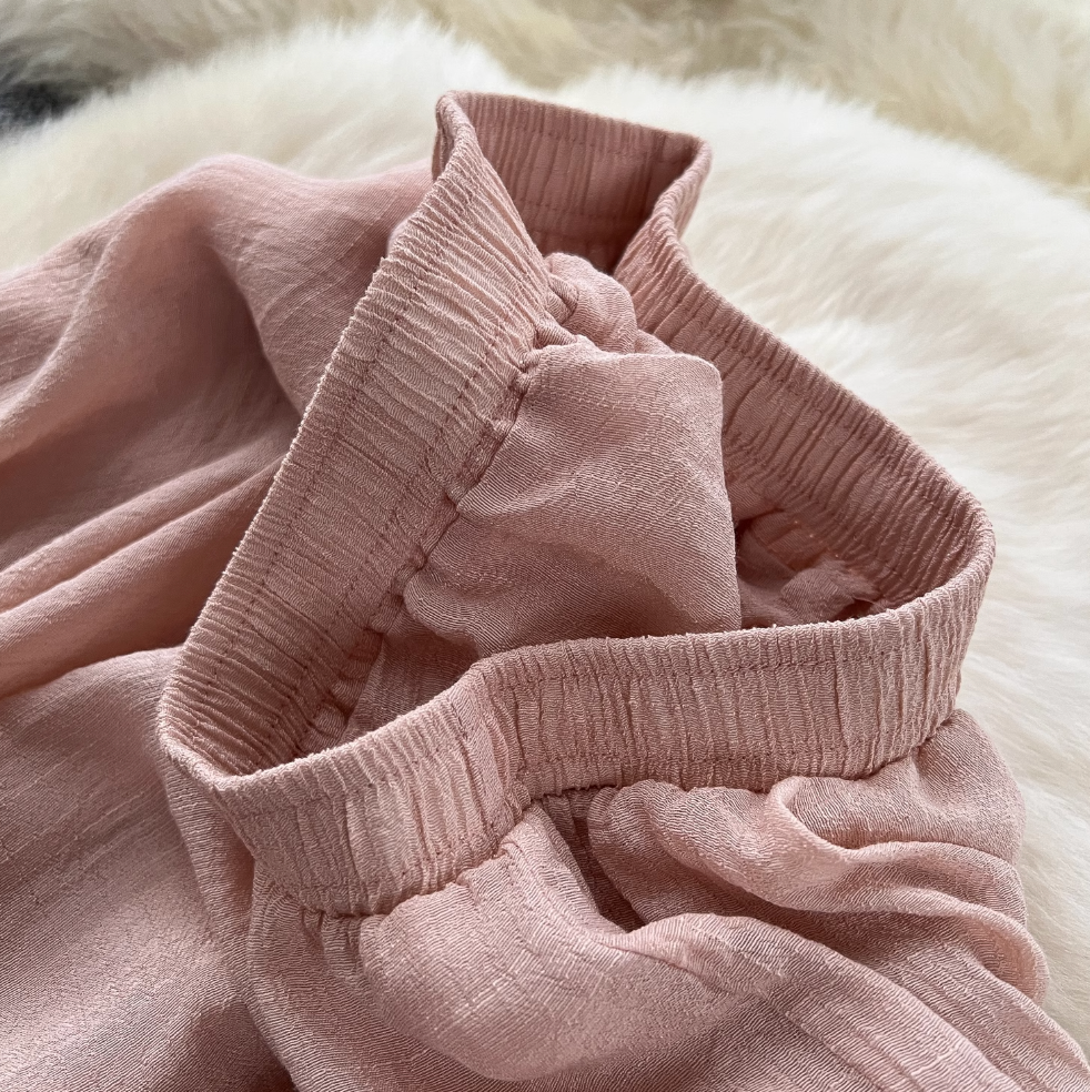 Niche Solid Color A-line Skirt