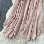 Niche Solid Color A-line Skirt