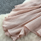 Niche Solid Color A-line Skirt