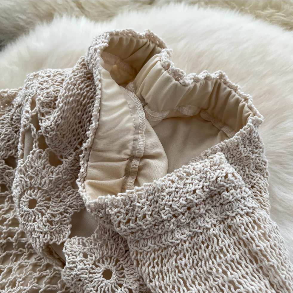 Sweetie Hollowed Crochet A-line Skirt
