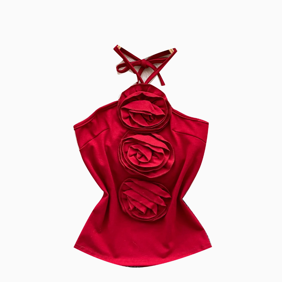Niche 3D Flower Halter Camisole