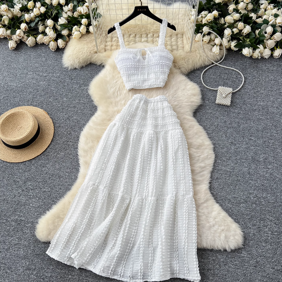 Sweetie Camisole & Pleated Skirt 2Pcs