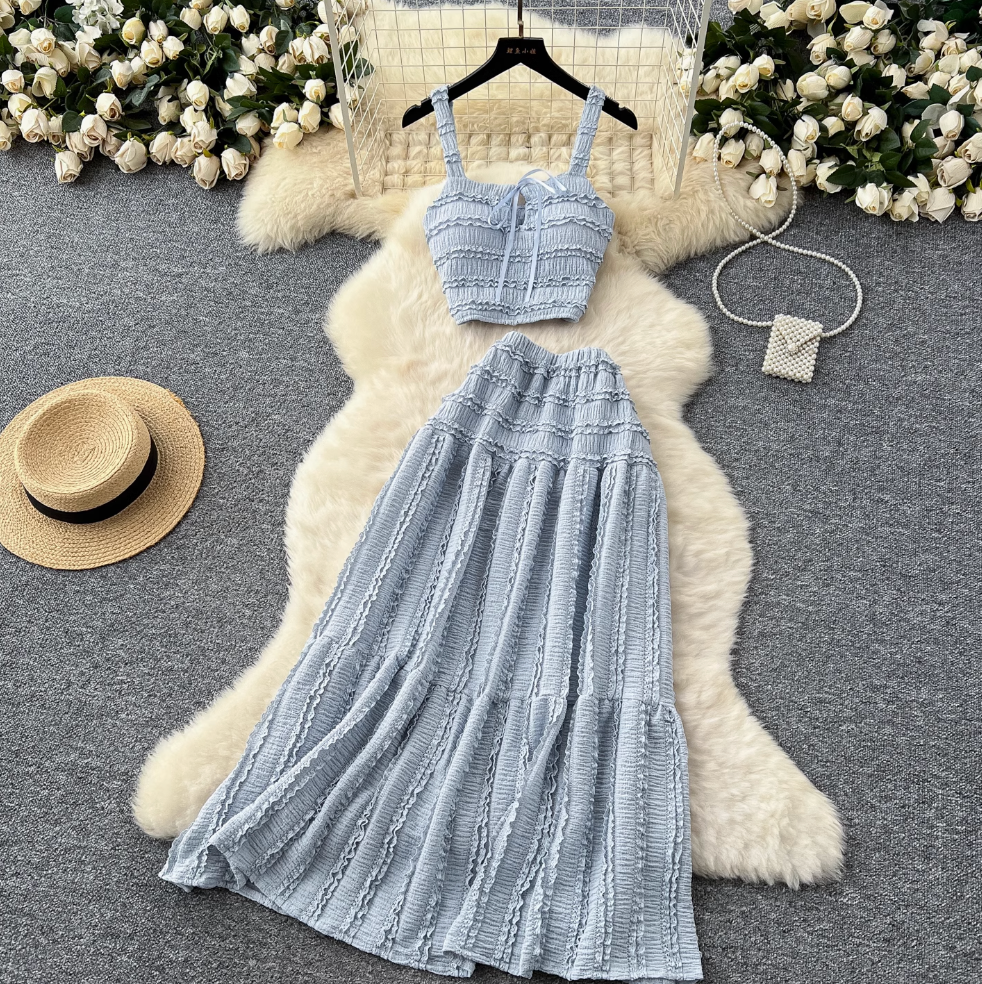 Sweetie Camisole & Pleated Skirt 2Pcs