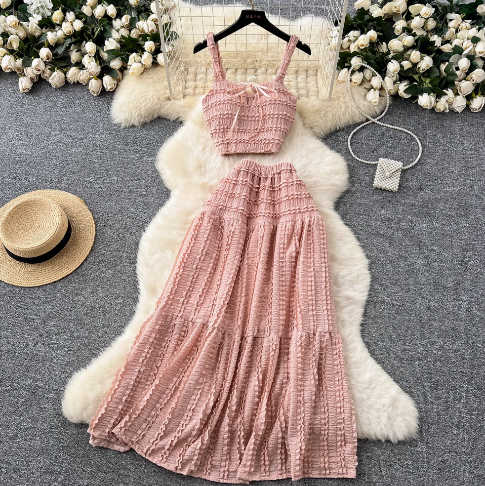 Sweetie Camisole & Pleated Skirt 2Pcs