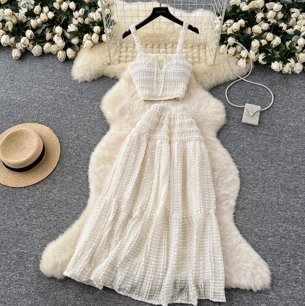 Sweetie Camisole & Pleated Skirt 2Pcs