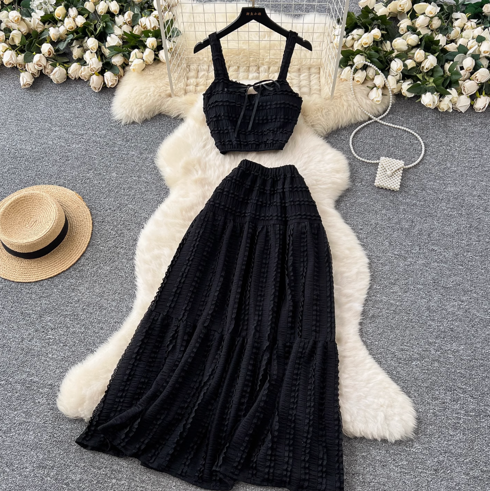 Sweetie Camisole & Pleated Skirt 2Pcs