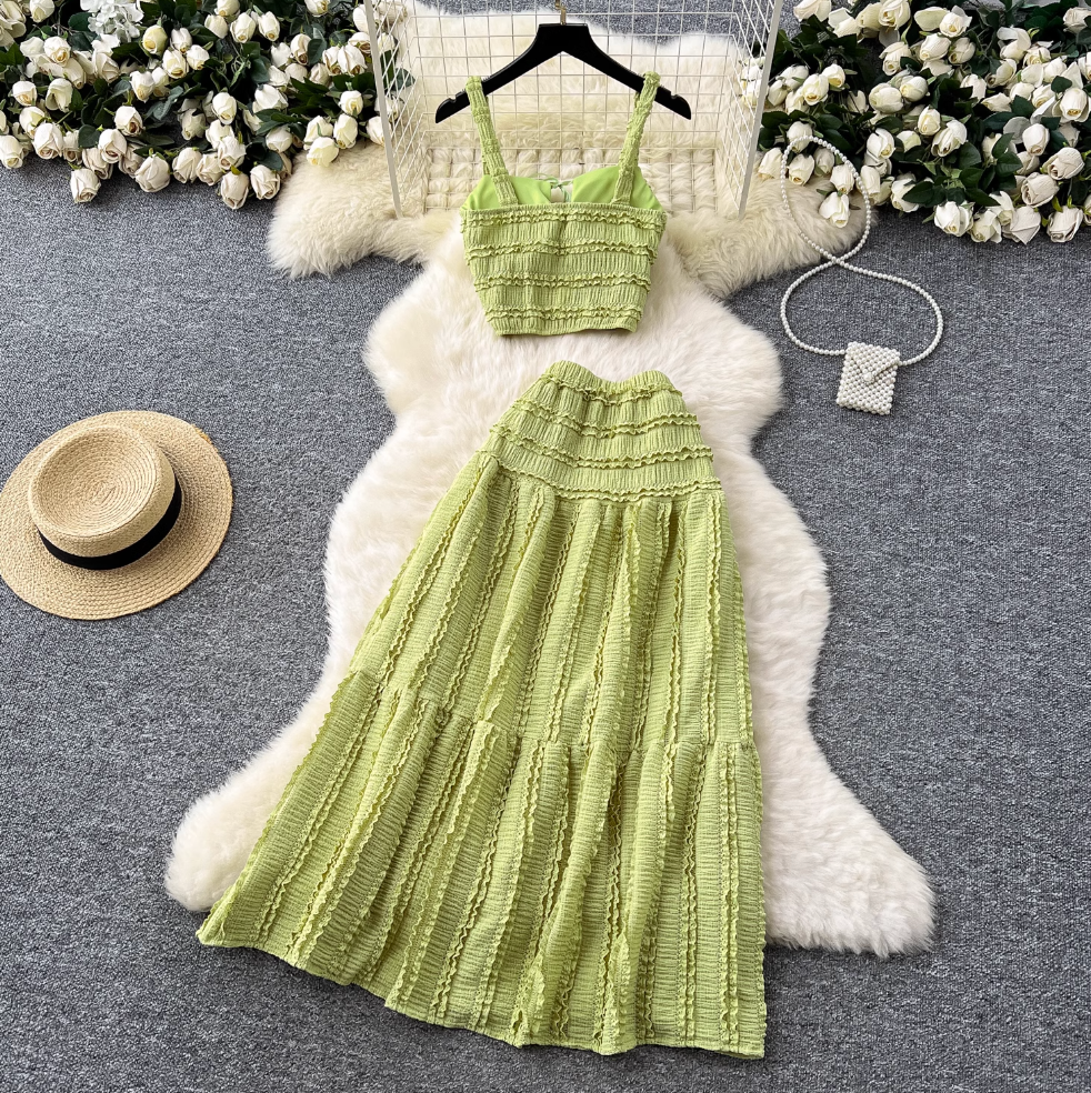 Sweetie Camisole & Pleated Skirt 2Pcs