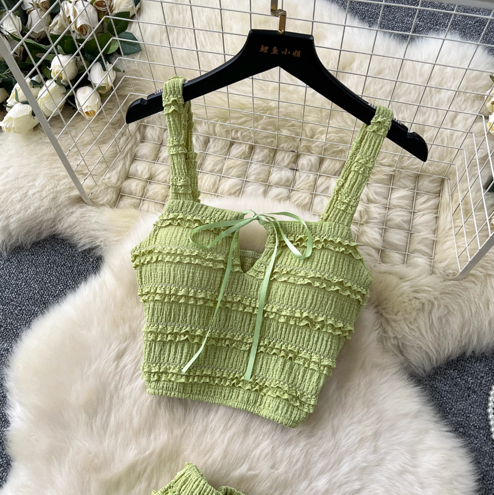 Sweetie Camisole & Pleated Skirt 2Pcs