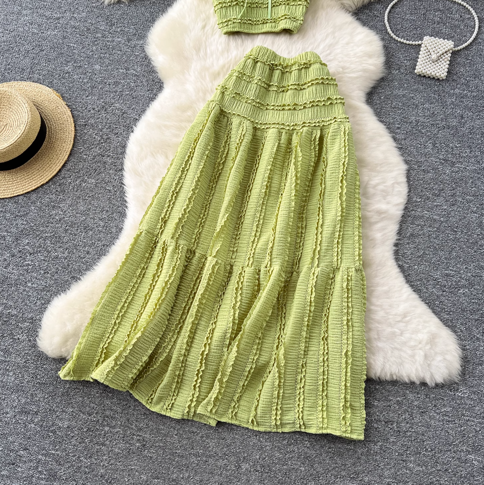 Sweetie Camisole & Pleated Skirt 2Pcs