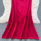Beaded Mesh Collar Backless Dress