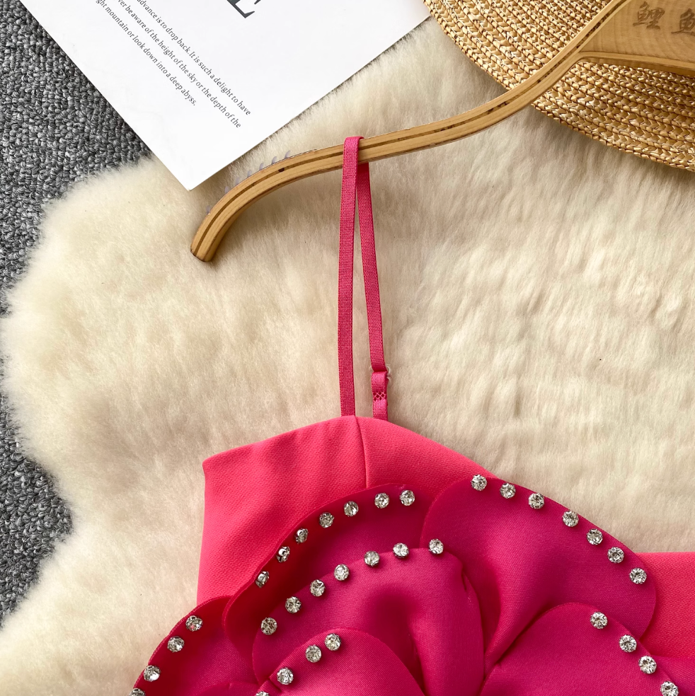 3d Beaded Flower Camisole Top