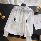 Premium Hollowed Lace Patchwork Shirt