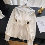 Premium Hollowed Lace Patchwork Shirt
