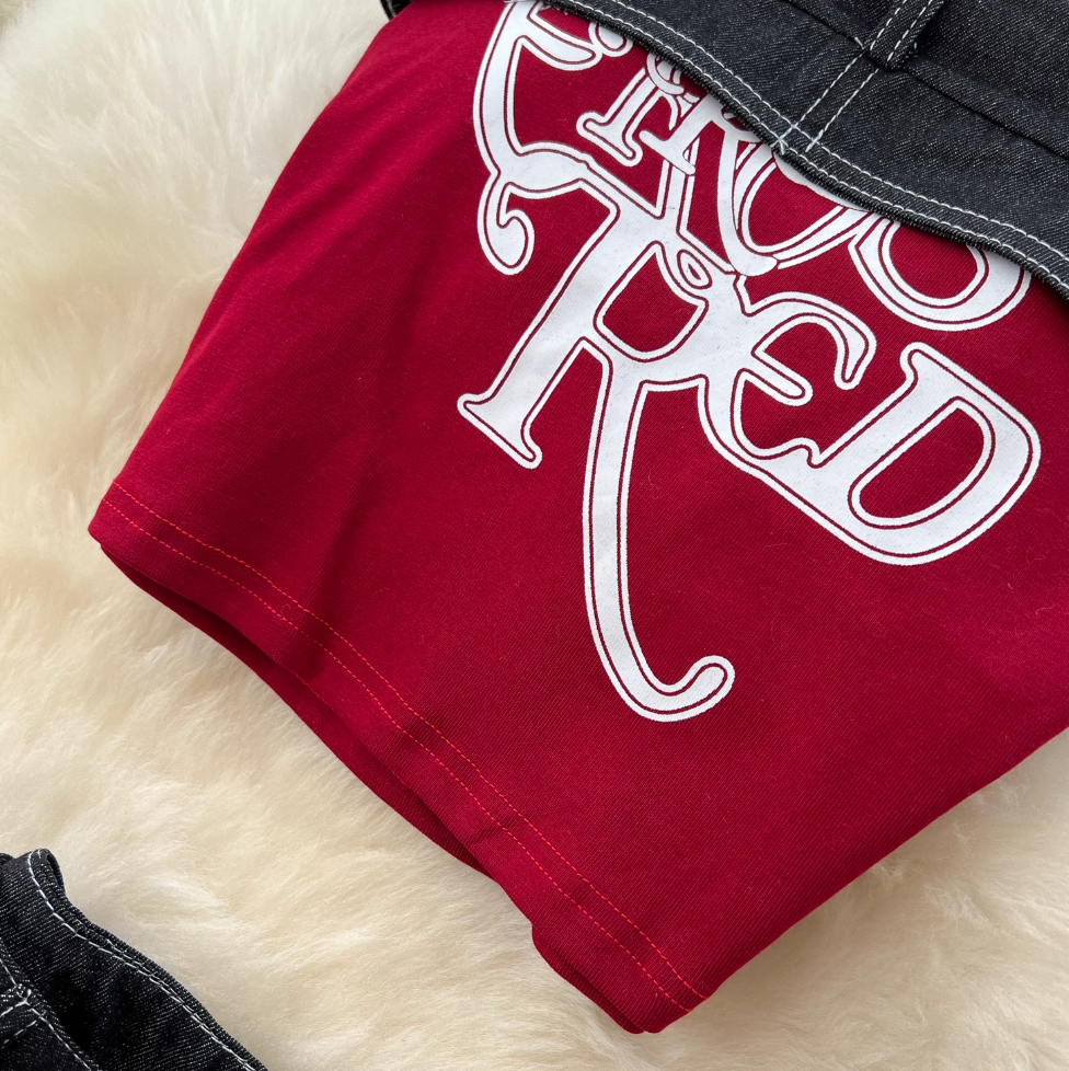 Embroidered Tank Top & Jeans Chic 2Pcs