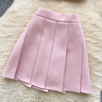 Suit Vest & Pleated Skirt Pink 2Pcs