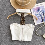 Niche Camisole with Leopard Printed Choker