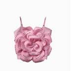 Beaded 3D Flower Camisole Top