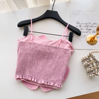 Beaded 3D Flower Camisole Top