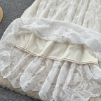 Fairy Hollowed Embroidery Lace Skirt