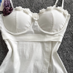 Asymmetric 3D Flower Camisole Top