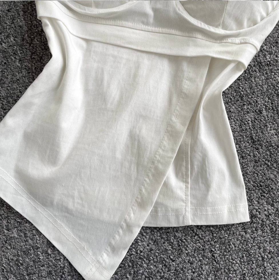 Asymmetric 3D Flower Camisole Top
