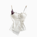 Asymmetric 3D Flower Camisole Top