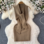 Vintage Sleeveless Labyrinth Knitted Dress