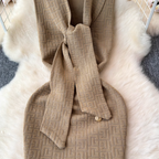 Vintage Sleeveless Labyrinth Knitted Dress