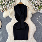 Vintage Sleeveless Labyrinth Knitted Dress