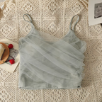 Fairy Mesh Patchwork Short Camisole