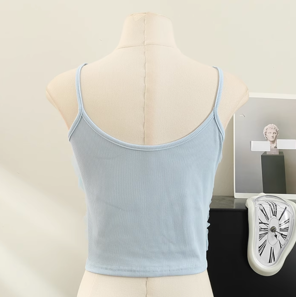 Fairy Mesh Patchwork Short Camisole