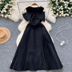 Elegant Hollowed Sleeve Party Dress