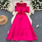 Elegant Hollowed Sleeve Party Dress