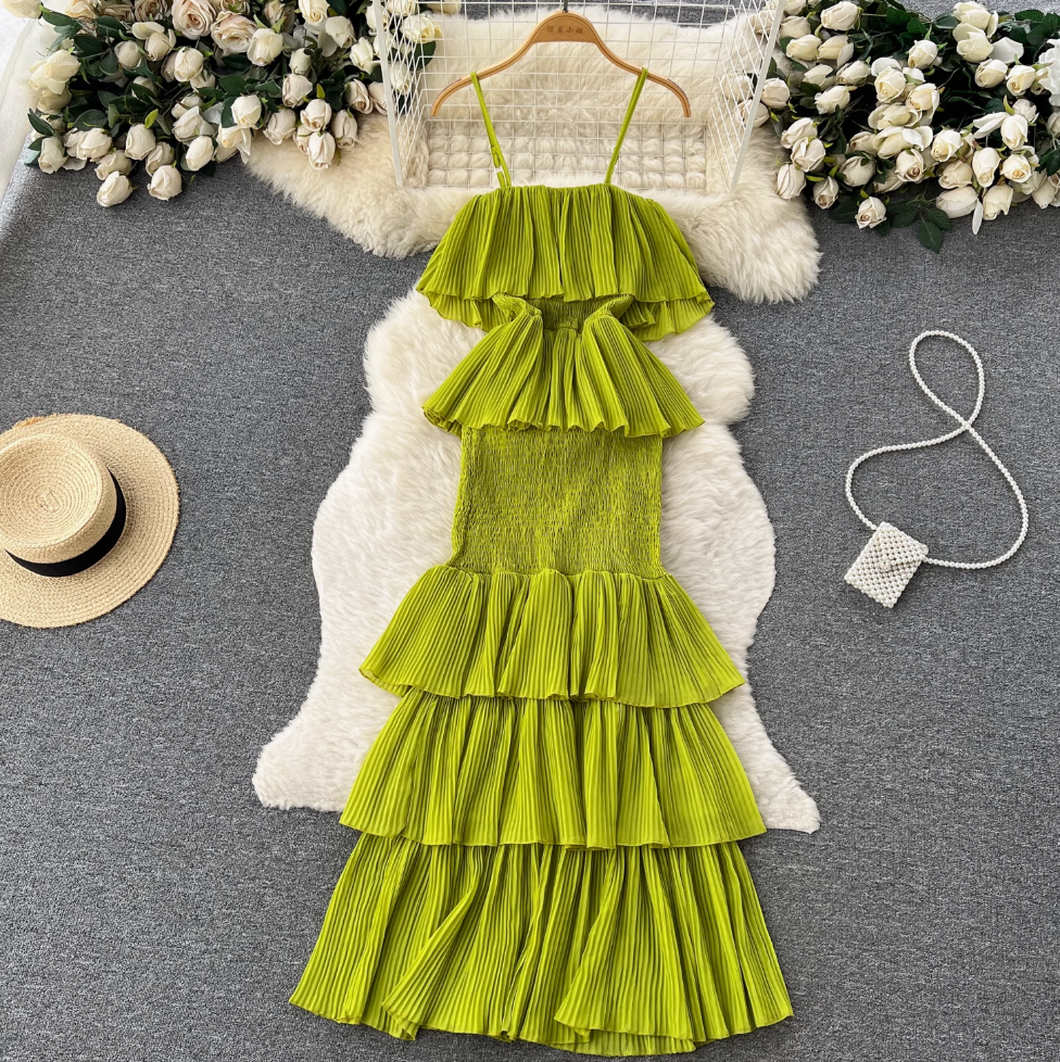 Sweetie Ruffled Slip Cake Dress