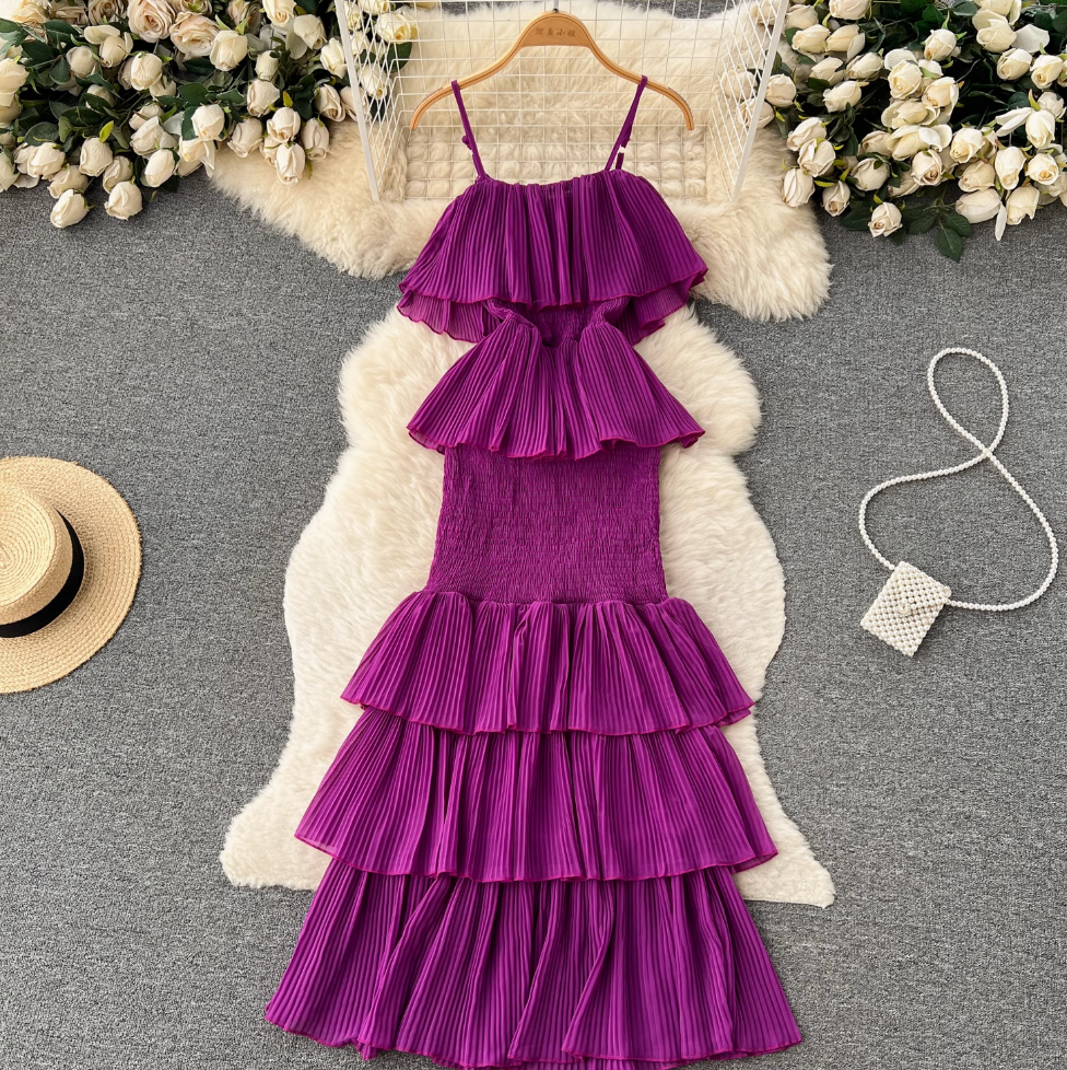 Sweetie Ruffled Slip Cake Dress