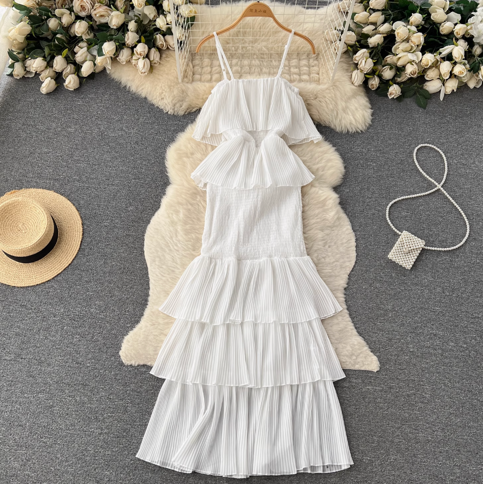 Sweetie Ruffled Slip Cake Dress